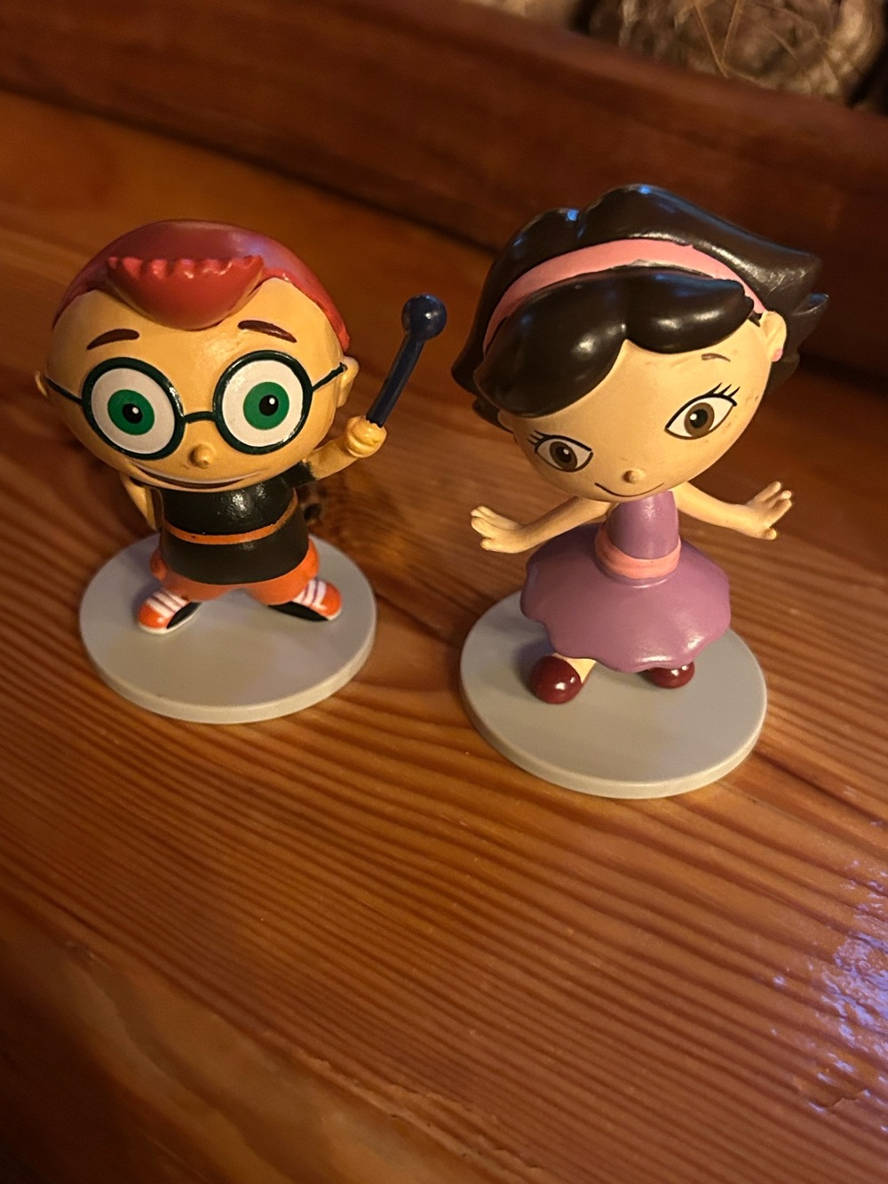 Disney Little Einsteins June and Leo Figures Toy Cake Toppers Lot of 2